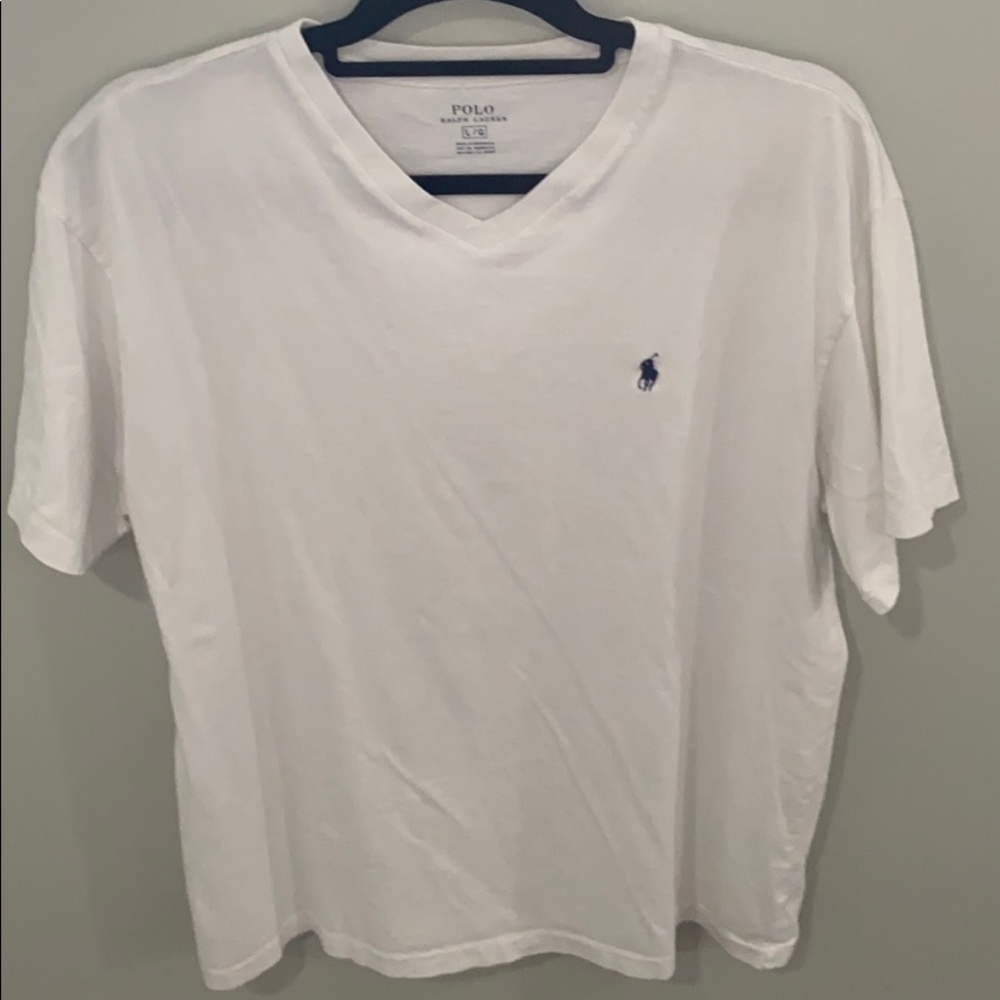 Polo Ralph Lauren White V-neck T-shirt